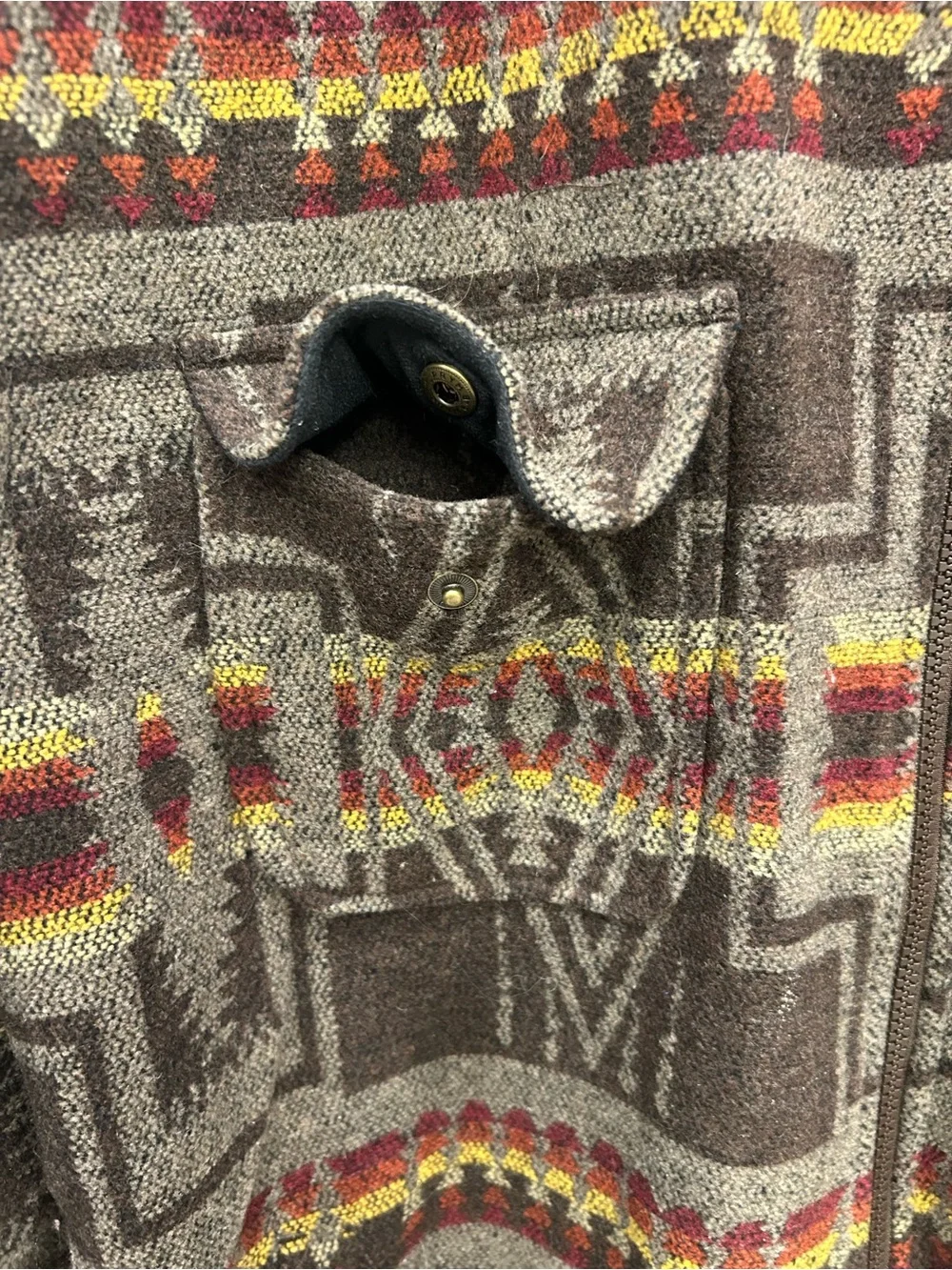 Outback Trading Company Koda Jacket Large Southwestern Aztec Wool Blend Western